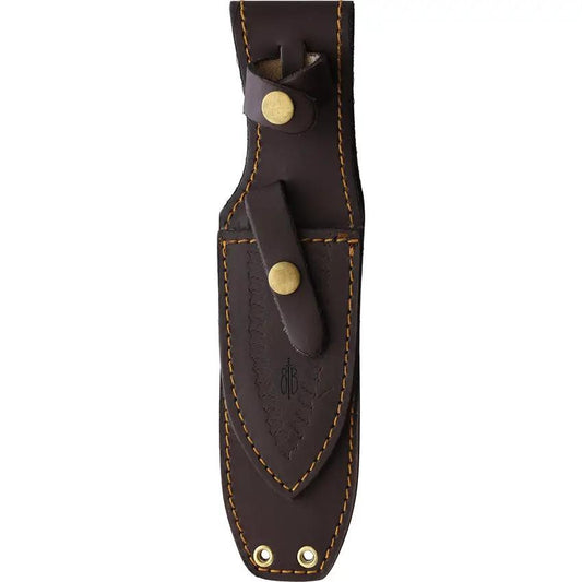 BucknBear Guthook Hunter Knife 8In 4In Stainless Full Tang Guthook Blade With Black G10 Handle Leather Sheath Hunters by BucknBear