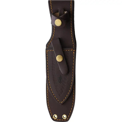 BucknBear Guthook Hunter Knife 8In 4In Stainless Full Tang Guthook Blade With Black G10 Handle Leather Sheath Hunters by BucknBear