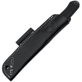 Boker BK-1 Fixed Blade Knife 9in N690 Satin Blade With Black Synthetic Handle And Leather Sheath For Outdoor Enthusiasts by Boker