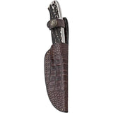 Boker Arbolito Dano Stag Knife With Stag Handle 8.5in Overall Full Tang 4in Satin Blade For Outdoor Hunters by Boker