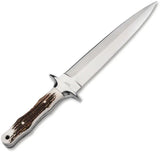 Boker Colmillo HX Fixed Blade Knife With ACX 390 Steel Blade Stag Handle Full Tang For Outdoors Enthusiasts by Boker