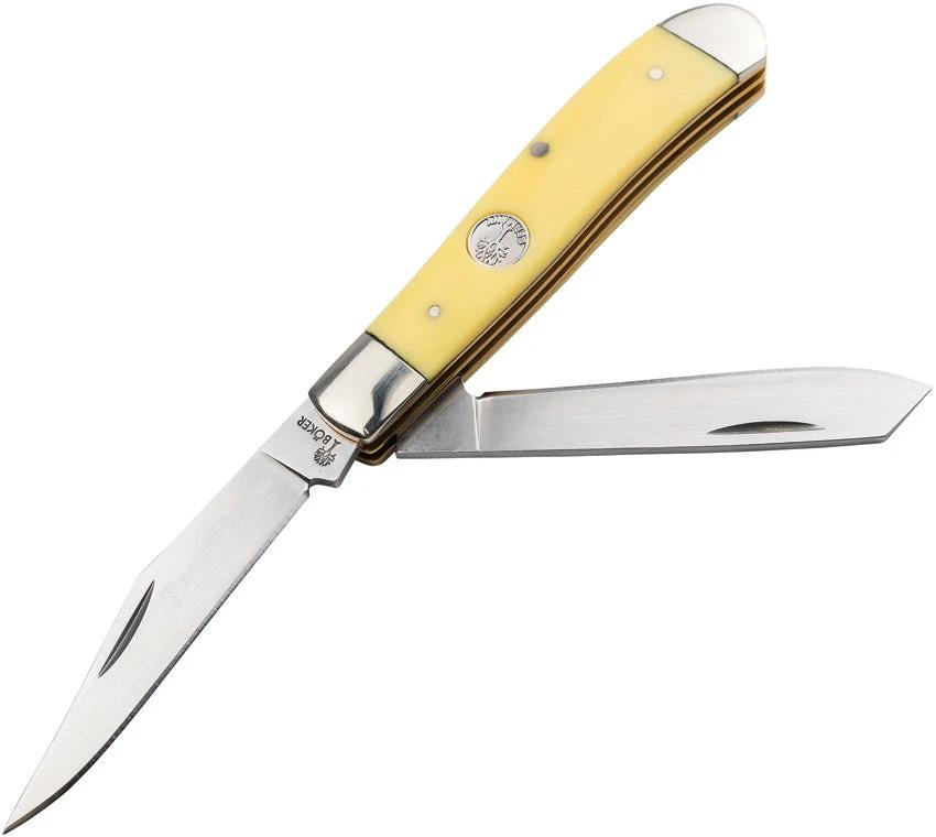 Boker Mini Trapper Yellow Delrin 110850 by Boker