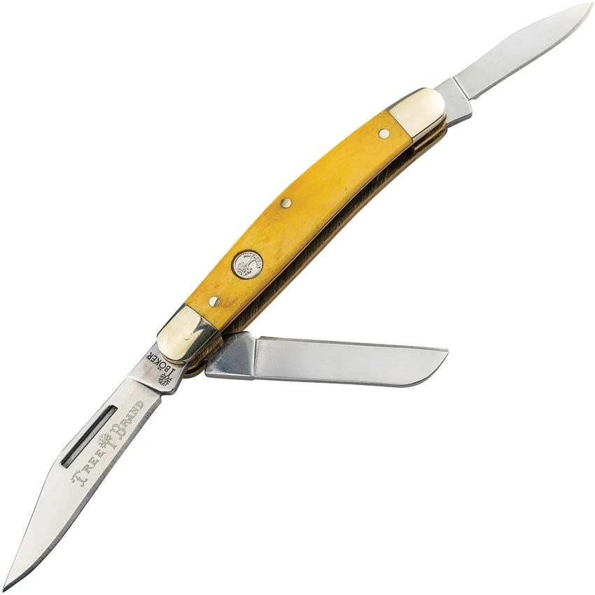 Boker Lg Stockman Smooth Yellow 110859 by Boker