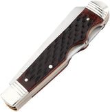 Boker Double Lock Trapper Knife 110869 Mirror D2 Clip and Spey Blades Brown Jigged Bone For Collectors EDC by Boker