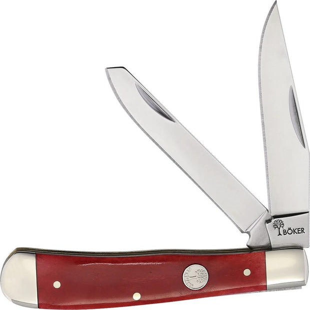 Boker Trapper Carbon Smooth Red 110882 by Boker