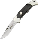 Boker Lockback Knife Buffalo Horn Handle 440C Clip Point 4.13in Closed for Knife Collectors by Boker