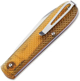 Boker Coffin Slip Joint Knife MagnaCut Blade Amber Ultem Handle For EDC Enthusiasts by Boker