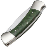 Boker 3000 Anniversary Lockback Knife Limited Edition 440C Blade Green Curly Birch Handle Serial Numbered 150 Pieces by Boker