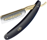 Boker 14er Razor 140800 Luxury Carbon Steel Blade 14K Gold Accents Black Acrylic Handle Collector Edition by Boker