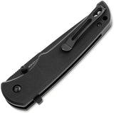 Boker Magnum Blackjay Button Lock Folding Knife For EDC Enthusiasts 4.63 Inch Closed 3.5 Inch Blade Black G10 Handle by Boker Magnum