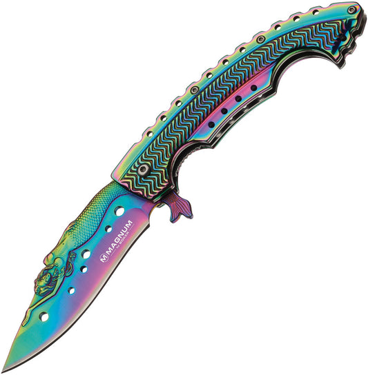 Boker Magnum Rainbow Mermaid Linerlock 01LG318
