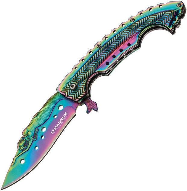 Boker Magnum Rainbow Mermaid Linerlock 01LG318 by Boker Magnum