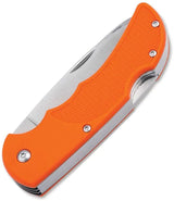Boker Magnum HL Triple Lockback Knife Orange TPR Handle Drop Point Pry Saw 440C Satin Blade EDC by Boker Magnum