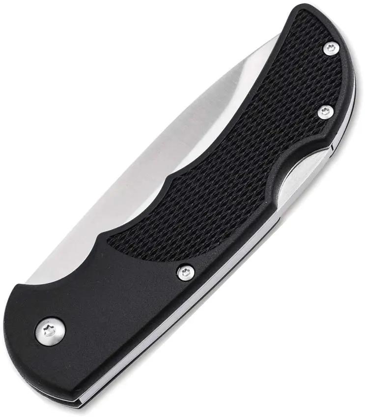 Boker Magnum HL Lockback Knife For Outdoor Enthusiasts Durable Black TPR Handle 440C Satin Drop Point Blade by Boker Magnum