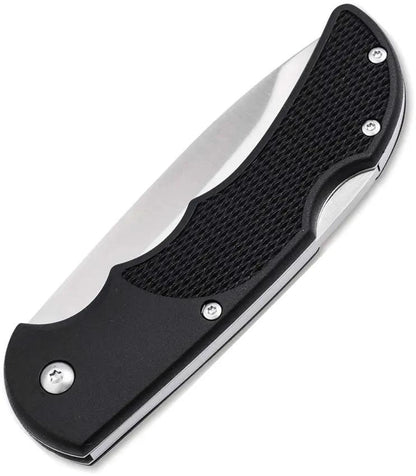 Boker Magnum HL Lockback Knife For Outdoor Enthusiasts Durable Black TPR Handle 440C Satin Drop Point Blade by Boker Magnum