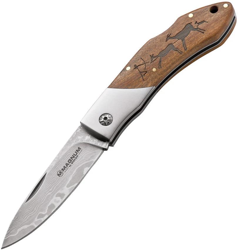 Boker Magnum Caveman Damascus Lockback 01RY818DAM by Boker Magnum