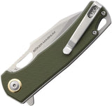Boker Magnum Skeksis Linerlock Knife Green G10 Handle Satin Blade 440 Stainless Extended Tang Pocket Clip For EDC by Boker Magnum