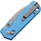 Boker Magnum Rockstub Axis Lock Knife Blue Anodized Aluminum Handle For EDC Enthusiasts Satin 440 Stainless Blade by Boker Magnum