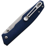 Boker Magnum Deep Blue Linerlock EDC Knife With Satin Blade And Blue Canvas Micarta Handle For EDC Fans by Boker Magnum