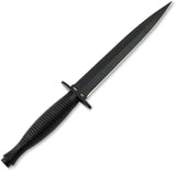 Boker Magnum Commando Dagger 12in Black Coated 420 Stainless Blade Double Edge Leather Sheath For Tactical Enthusiasts by Boker Magnum