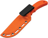 Boker Magnum HL Fixed Blade Drop Point Knife Outdoor Enthusiasts 8.13in Overall Satin 440C Blade Orange TPR Kydex Sheath by Boker Magnum