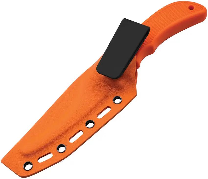 Boker Magnum HL Guthook Fixed Blade Knife 3.5 Inch Satin 440C Orange TPR Handle For Outdoor Survivalists by Boker Magnum