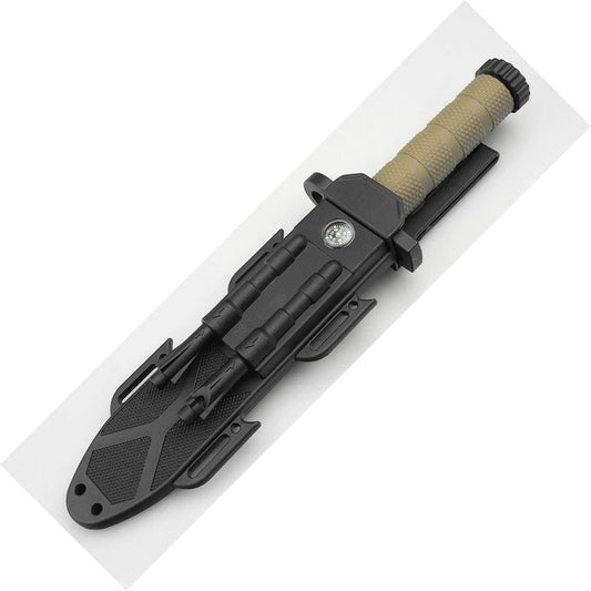 Boker Magnum M-Spec Survival Knife Sawback 7Cr17MoV 12.5in Blade Olive FRN Handle Lashing Holes For Outdoor Enthusiasts by Boker Magnum