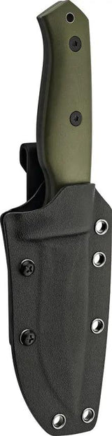 Boker Magnum Bushcraft DP Fixed Blade Knife 440A Drop Point Full Tang G10 Handle Kydex Sheath For Bushcraft Enthusiasts by Boker Magnum