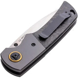Boker Plus Gulo Linerlock Marble Carbon Fiber EDC Folding Knife With Titanium Bolsters And Satin D2 Blade by Boker Plus