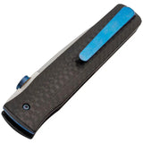 Boker Plus Icepick Dagger Linerlock Knife 01BO199 Genuine VG10 Blade Carbon Fiber Handle Ice Blue Accents For EDC Fans by Boker Plus