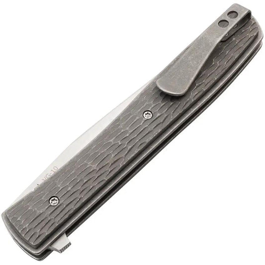 Boker Plus Urban Trapper Linerlock Knife VG10 Blade 3.5 Inch Stonewash Titanium Handle EDC by Boker Plus