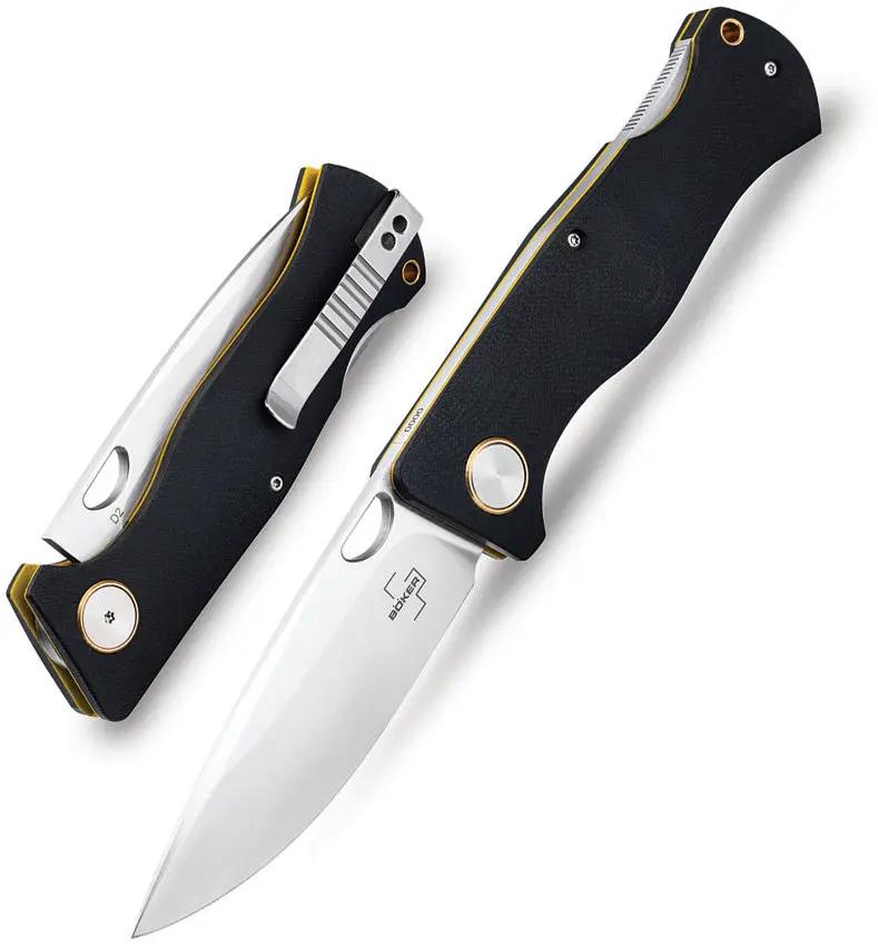 Boker Plus Epicenter Lockback Knife 3.5In Satin D2 Blade G10 Handle Lanyard Clip For EDC Enthusiasts by Boker Plus