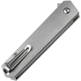 Premium Boker Plus Kwaiken Button Lock Knife With Gray Titanium Handle And CPM S35VN Satin Blade For EDC Enthusiasts by Boker Plus