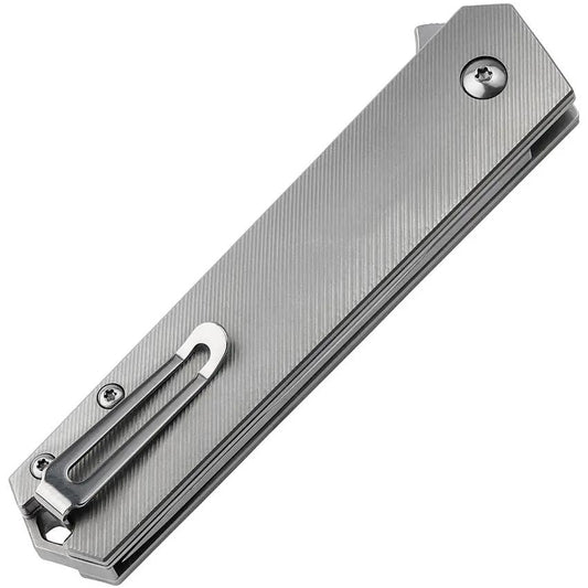 Premium Boker Plus Kwaiken Button Lock Knife With Gray Titanium Handle And CPM S35VN Satin Blade For EDC Enthusiasts by Boker Plus