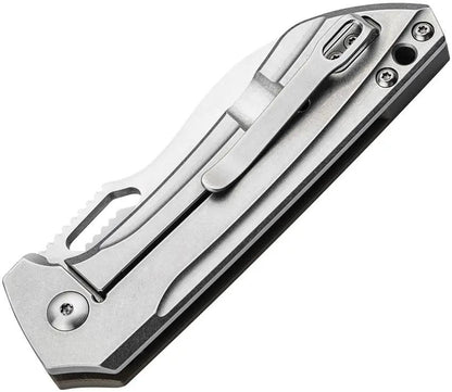 Boker Plus Swoopy Framelock Folding Knife For EDC With Nitro V Wharncliffe Blade In Tan G10 Handle In Pocket Clip by Boker Plus