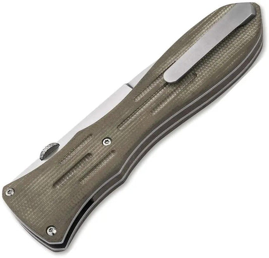 Boker Plus Atropos Linerlock Knife VG10 Blade Stonewash 4.13in Handle Micarta For EDC Enthusiasts by Boker Plus