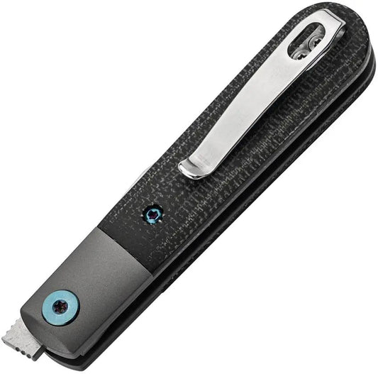 Boker Plus Modern Barlow Linerlock Knife For EDC Enthusiasts With Nitro V Clip Blade And Black Canvas Micarta Handle by Boker Plus
