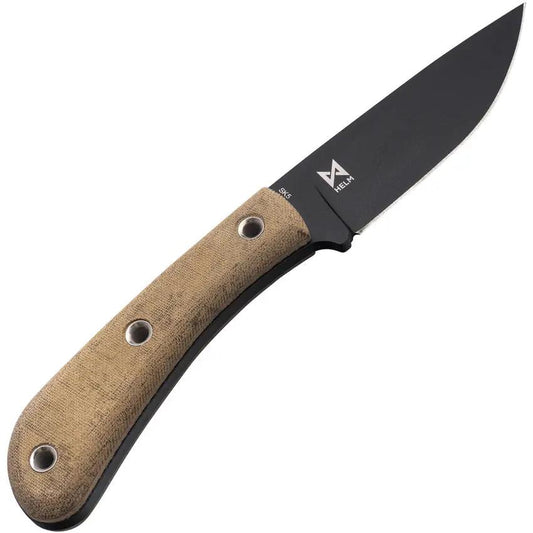 Boker Plus Little Rock Rugged Fixed Blade Knife With SK85 Steel 4.13in Black Blade Green Micarta Handle For Outdoorsmen by Boker Plus