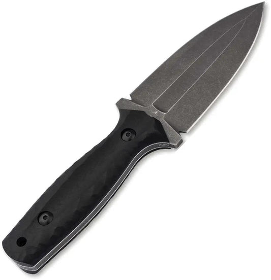 Boker Plus W1 Fixed Blade Knife 3.75in VG10 Stainless Double Edge Dagger Black G10 Handle For Tactical Enthusiasts by Boker Plus