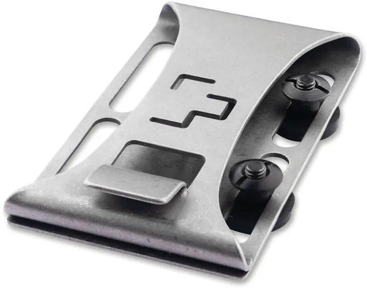 Boker Plus Ambidextrous Belt Clip With Mounting Kit Stainless 2Cr13 Stonewash For EDC Enthusiasts by Boker Plus