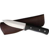 Bordo Butcher Fixed Blade Knife With Basket Weave Sheath 4.25in Stainless Blade Full Tang For Butchers by BORDO