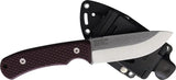 BPS Knives Beta Fixed Blade Knife D2 Tool Steel 3.9 Inch Drop Point Full Tang Burgundy Micarta Handle Rugged EDC by BPS Knives