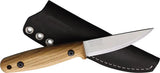 BPS Knives Finn Lite Rugged Fixed Blade Knife With 3.25in 1066 Steel Full Tang Ash Wood Handle For Outdoor Adventurers by BPS Knives