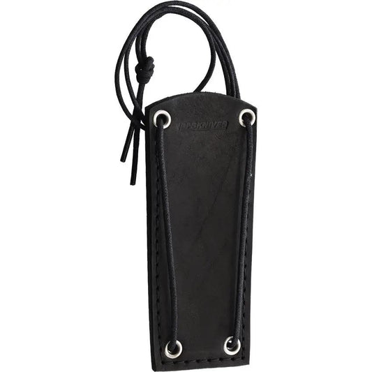 BPS Knives Kiridashi Neck Knife 2.75in Scandi Grind 1060HC Blade One Piece Lanyard Hole Premium Leather Sheath for EDC by BPS Knives