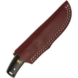 Browning Buckmark Hunter Knife Fixed Blade 7in With 3.13in 8Cr14MoV Drop Point Full Tang Leather Sheath Outdoorsmen by Browning