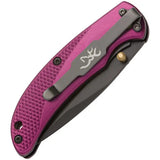 Browning Prism 3 Linerlock Knife Purple Anodized Aluminum Handle 7Cr17MoV Blade EDC For Everyday Carry Enthusiasts by Browning