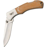 Browning Lockback Folding Knife With Maple Pakkawood Handle 3.5 Inch Satin Blade For Outdoor Enthusiasts by Browning