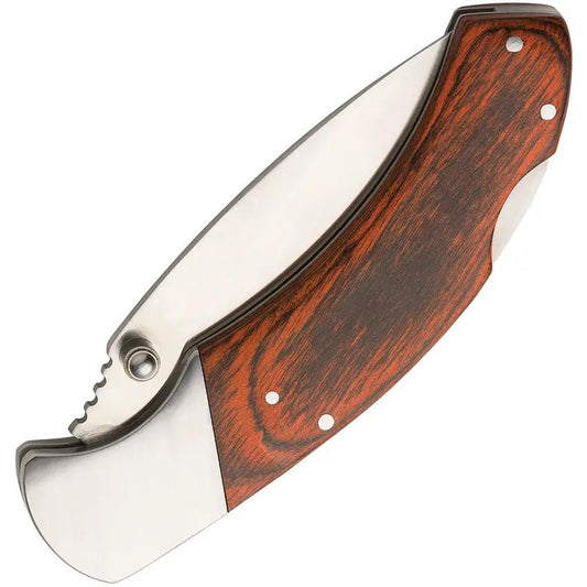 Browning Lockback Knife Pakkawood Handle, Satin 3.5in Blade, 4.75in Closed, Rugged Outdoor Hunters by Browning