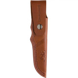 Browning Small Hunter Fixed Blade Knife 3.5in 440C Drop Point Full Tang With Leather Sheath For Hunters by Browning