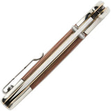 Browning Guide Series Lockback Knife Satin 14C28N Drop Point Blade Micarta Handle Clip For Hunters by Browning
